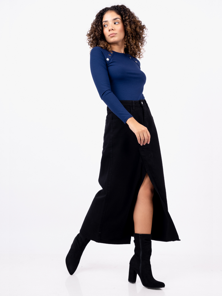 MAXI FALDA DUBLIN - NEGRO