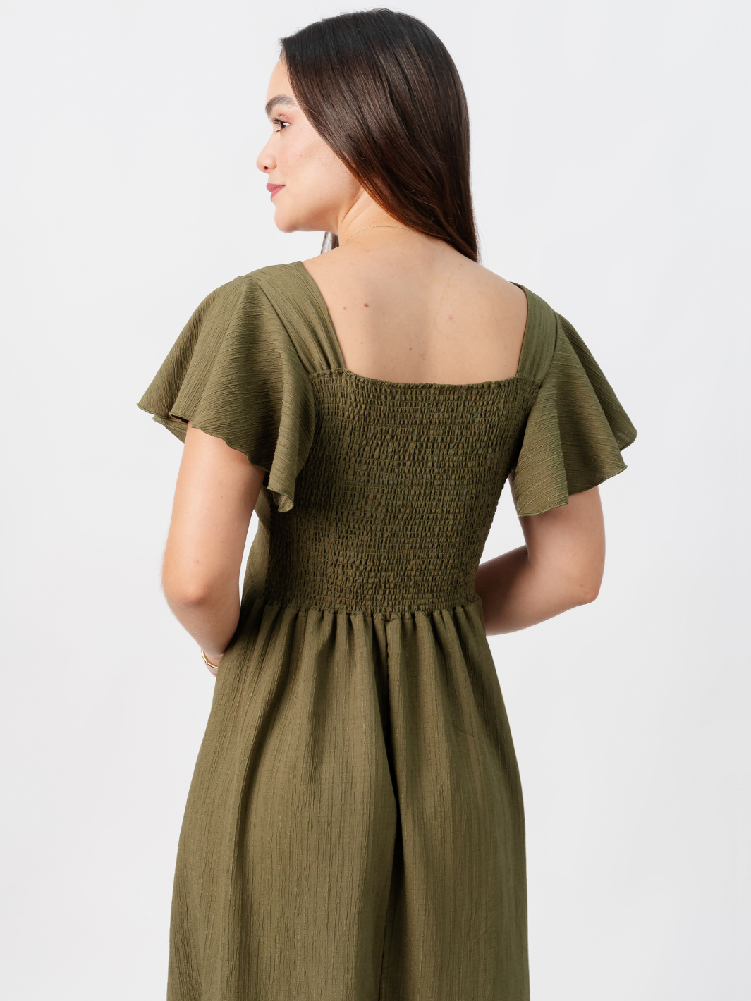 VESTIDO LARGO CORTE A BRENDA VERDE