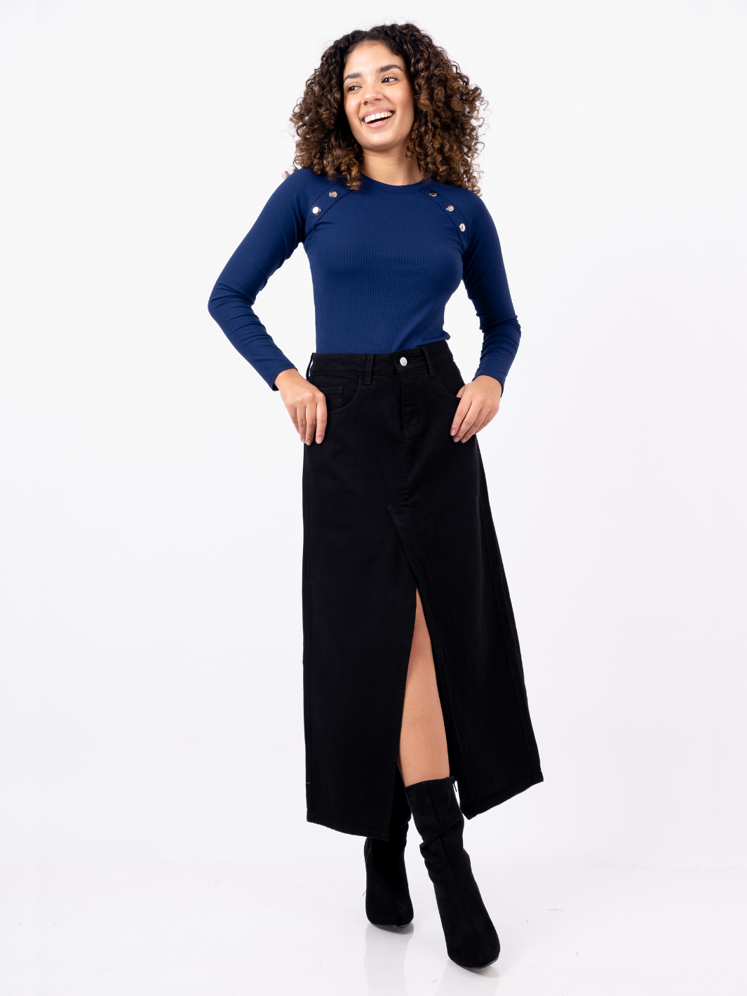 MAXI FALDA DUBLIN - NEGRO