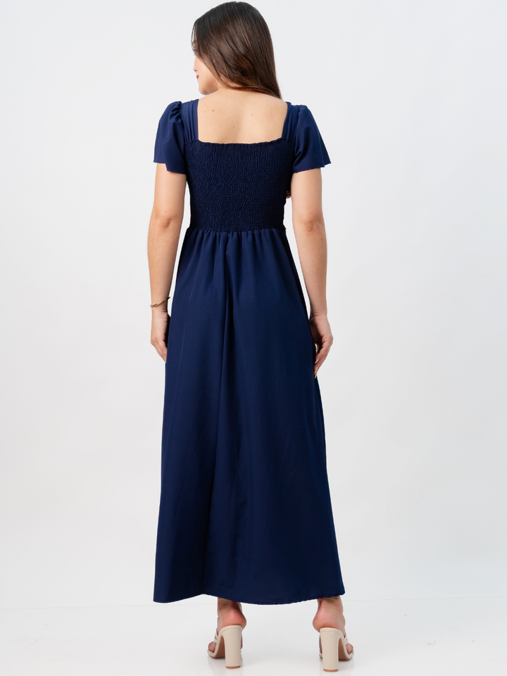 VESTIDO CASUAL LARGO AMELIA AZUL