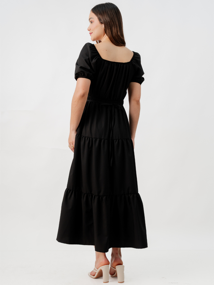 VESTIDO CASUAL LARGO TATIANA NEGRO