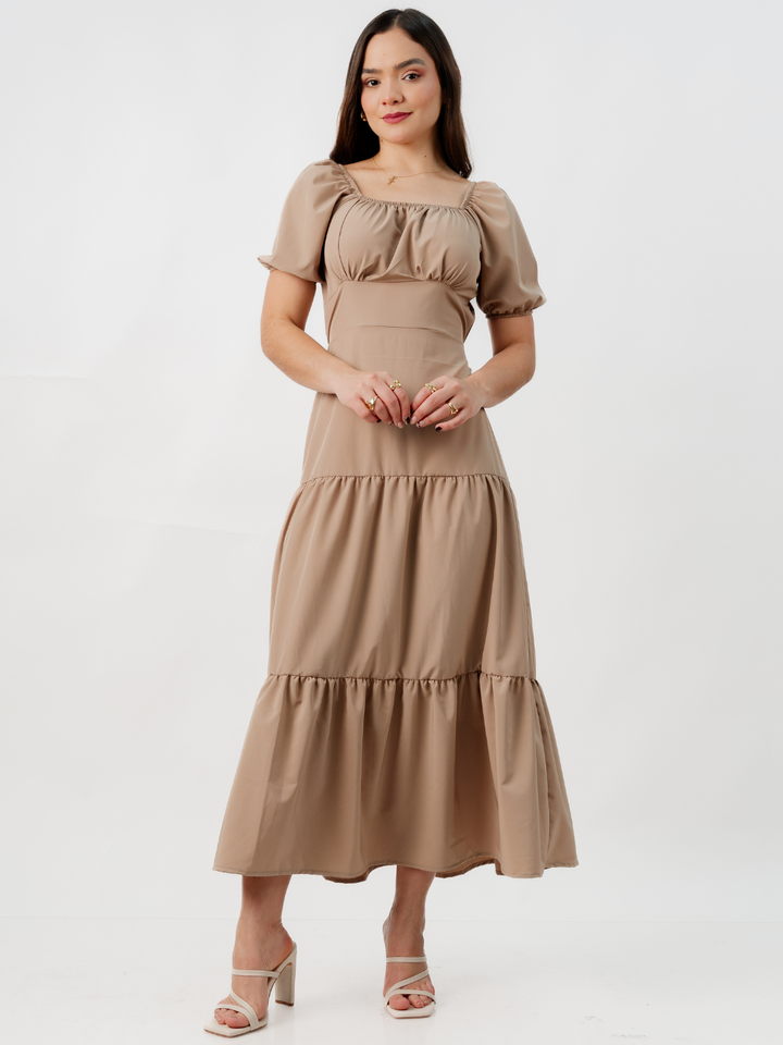VESTIDO CASUAL LARGO TATIANA NUDE