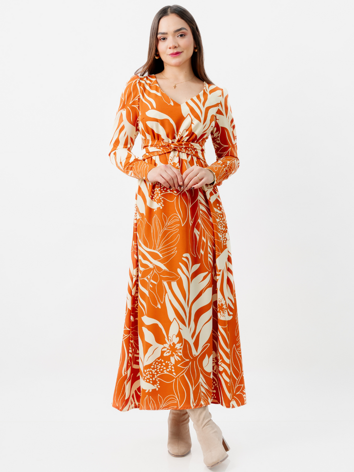 VESTIDO LARGO CAMILA RUST