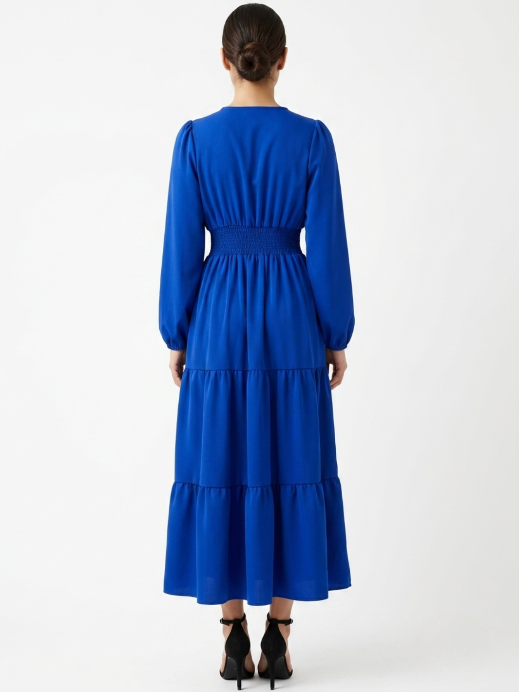 VESTIDO CASUAL CON FALDA EN TIEMPOS MEILYN AZULINO