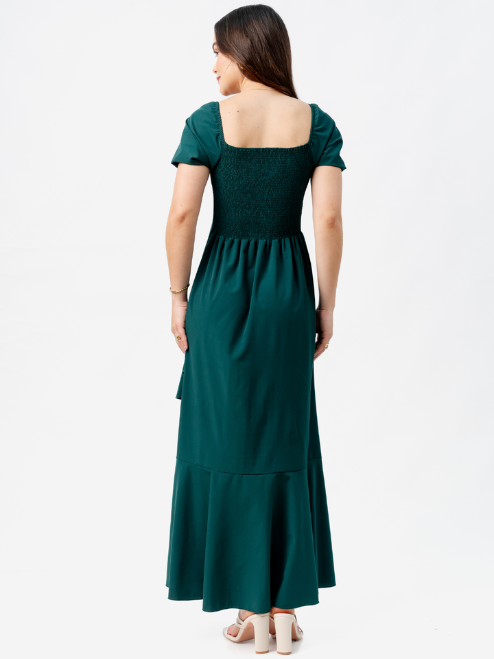 VESTIDO CASUAL LARGO PAOLA VERDE