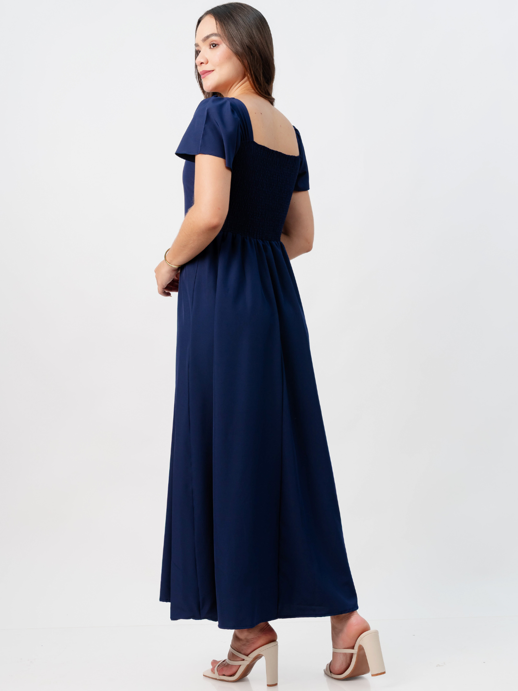 VESTIDO CASUAL LARGO AMELIA AZUL