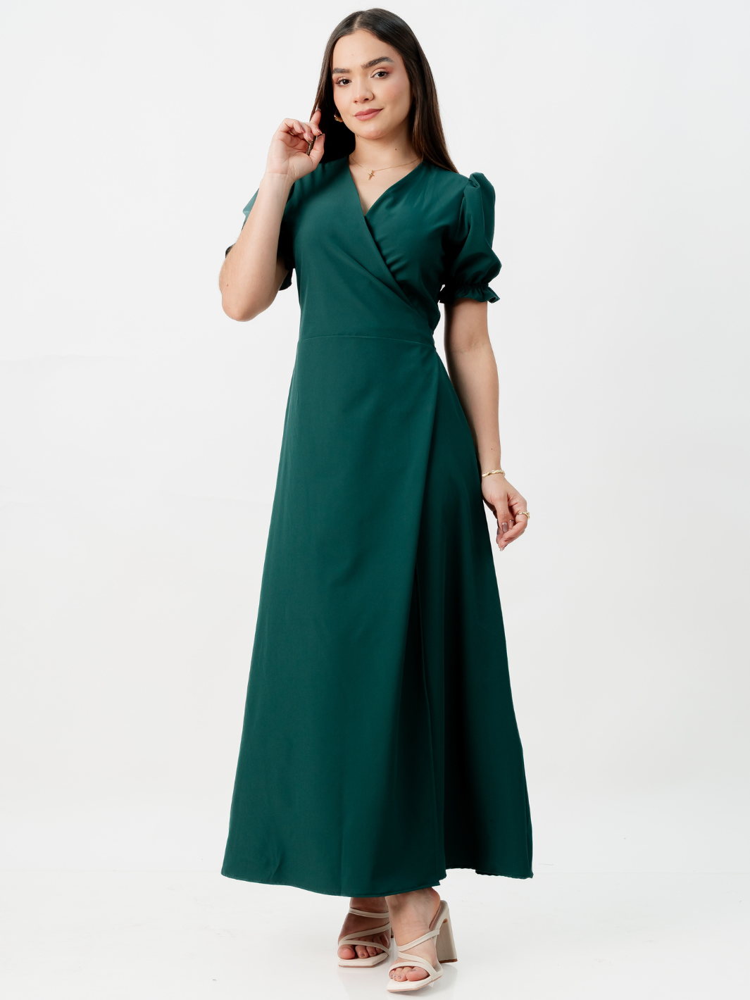 VESTIDO ENVOLVENTE ANI VERDE