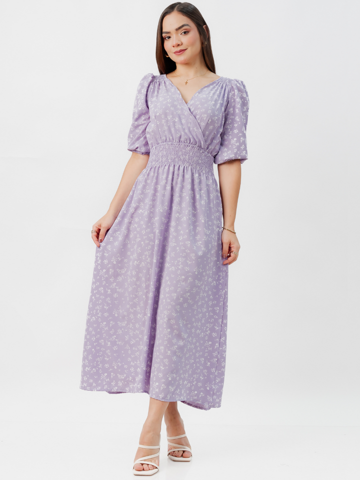 VESTIDO CASUAL LARGO JESSIA LILA