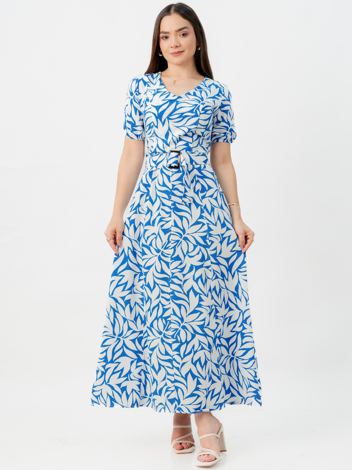 VESTIDO CASUAL LARGO EN CORTE A FERGIE PERLA