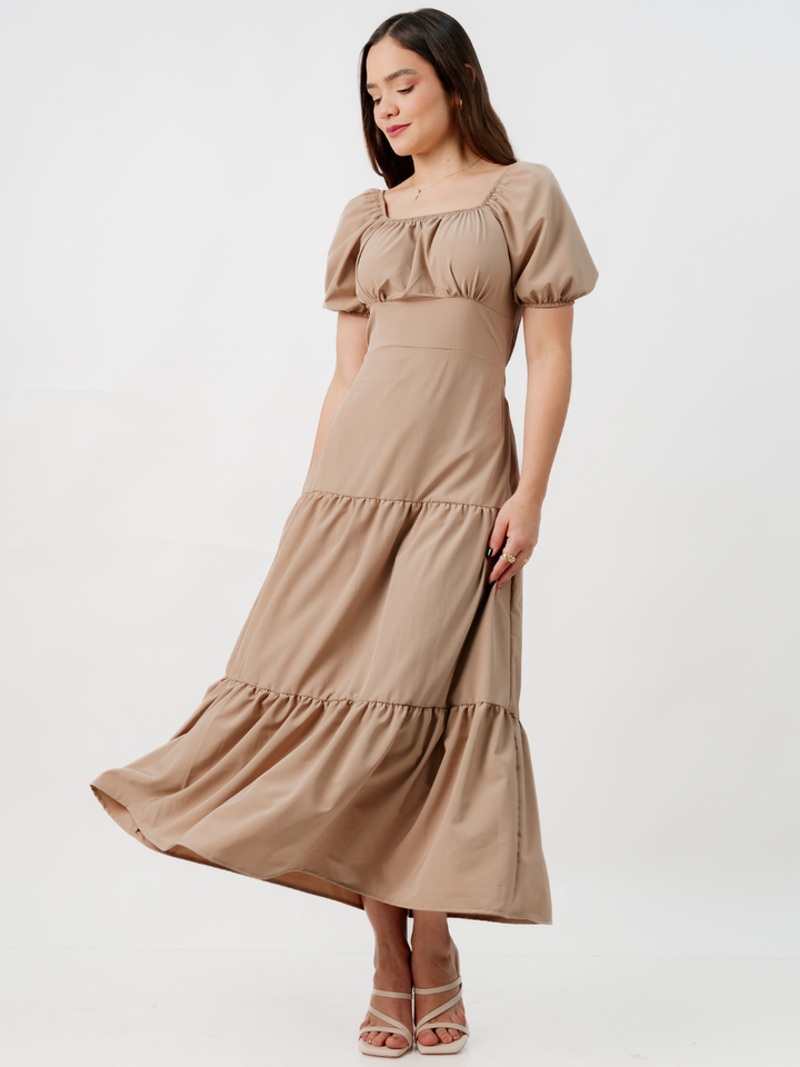 VESTIDO CASUAL LARGO TATIANA NUDE