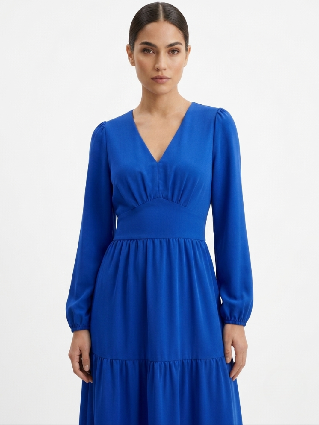 VESTIDO CASUAL CON FALDA EN TIEMPOS MEILYN AZULINO