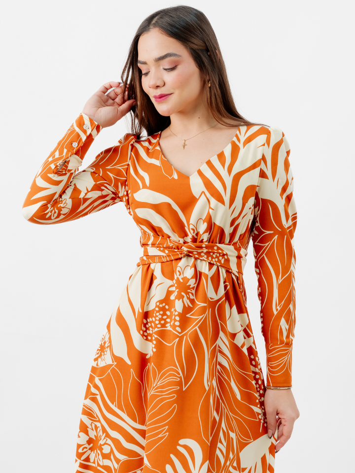 VESTIDO LARGO CAMILA RUST