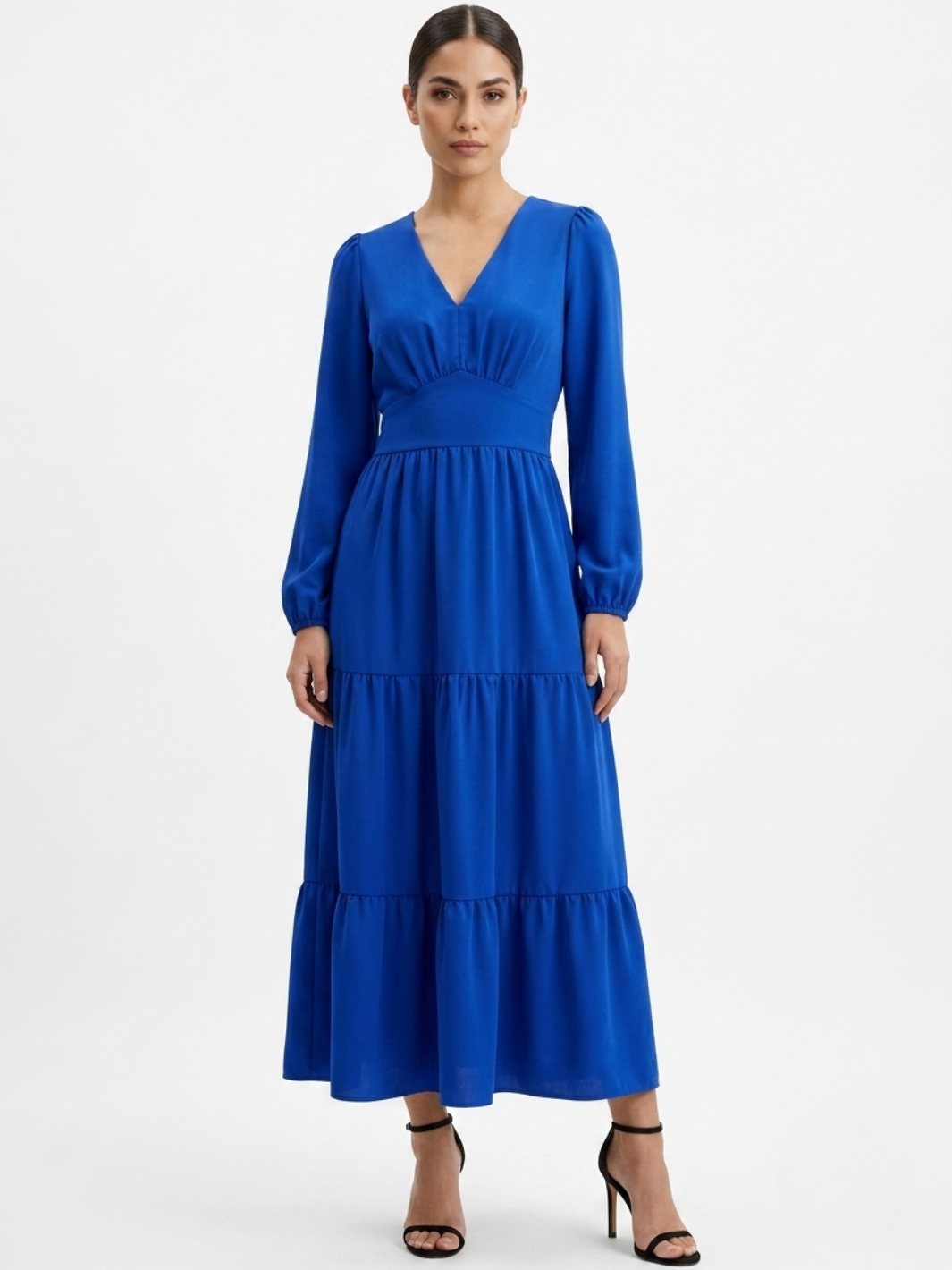 VESTIDO CASUAL CON FALDA EN TIEMPOS MEILYN AZULINO