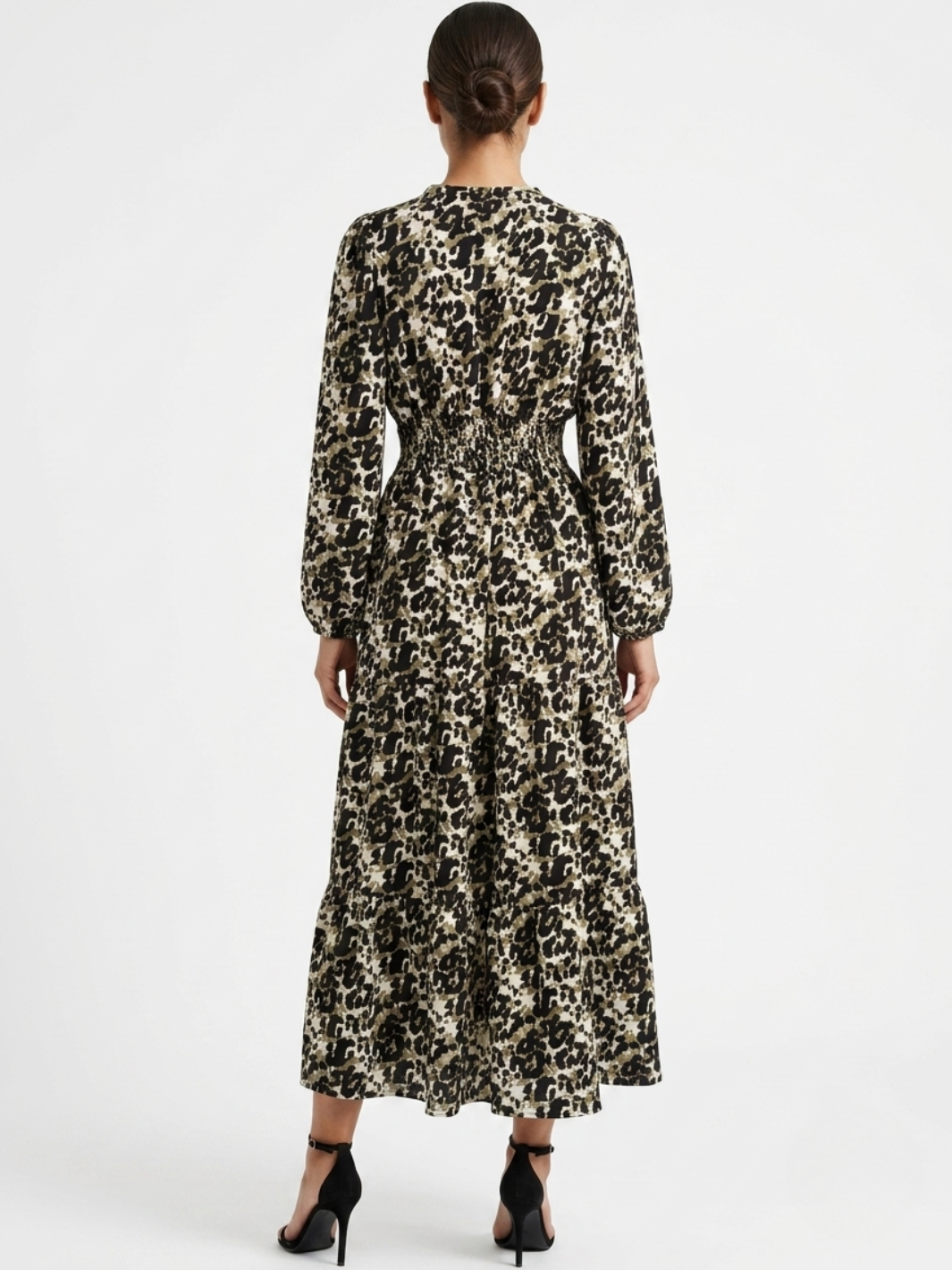VESTIDO CASUAL CON FALDA EN TIEMPOS MEILYN ANIMAL PRINT