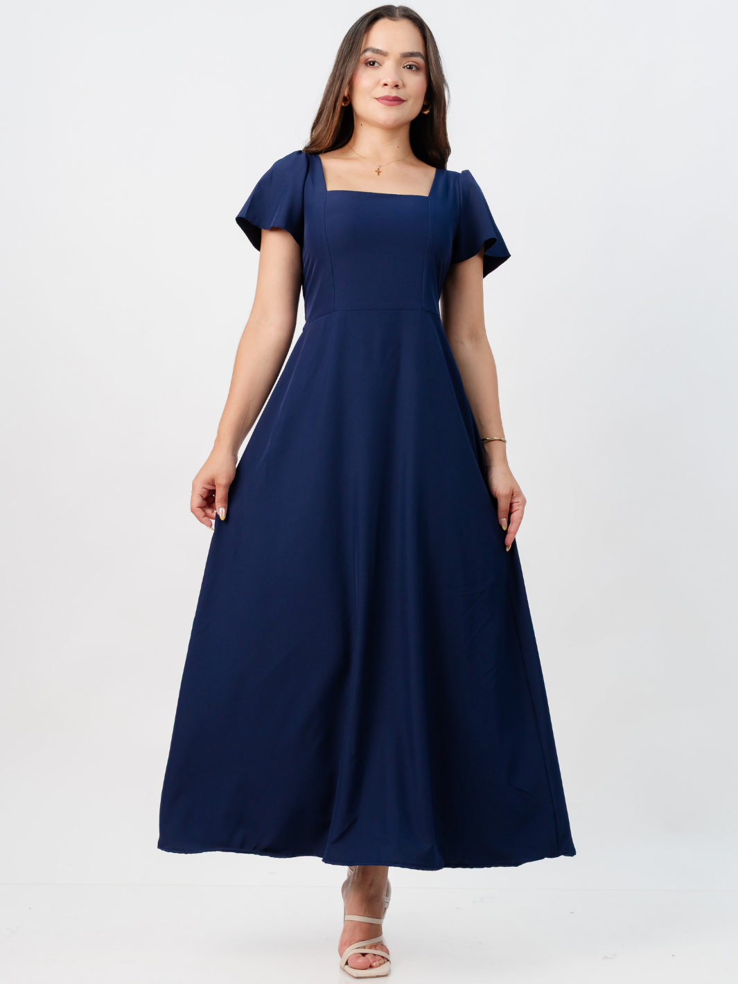 VESTIDO CASUAL LARGO AMELIA AZUL