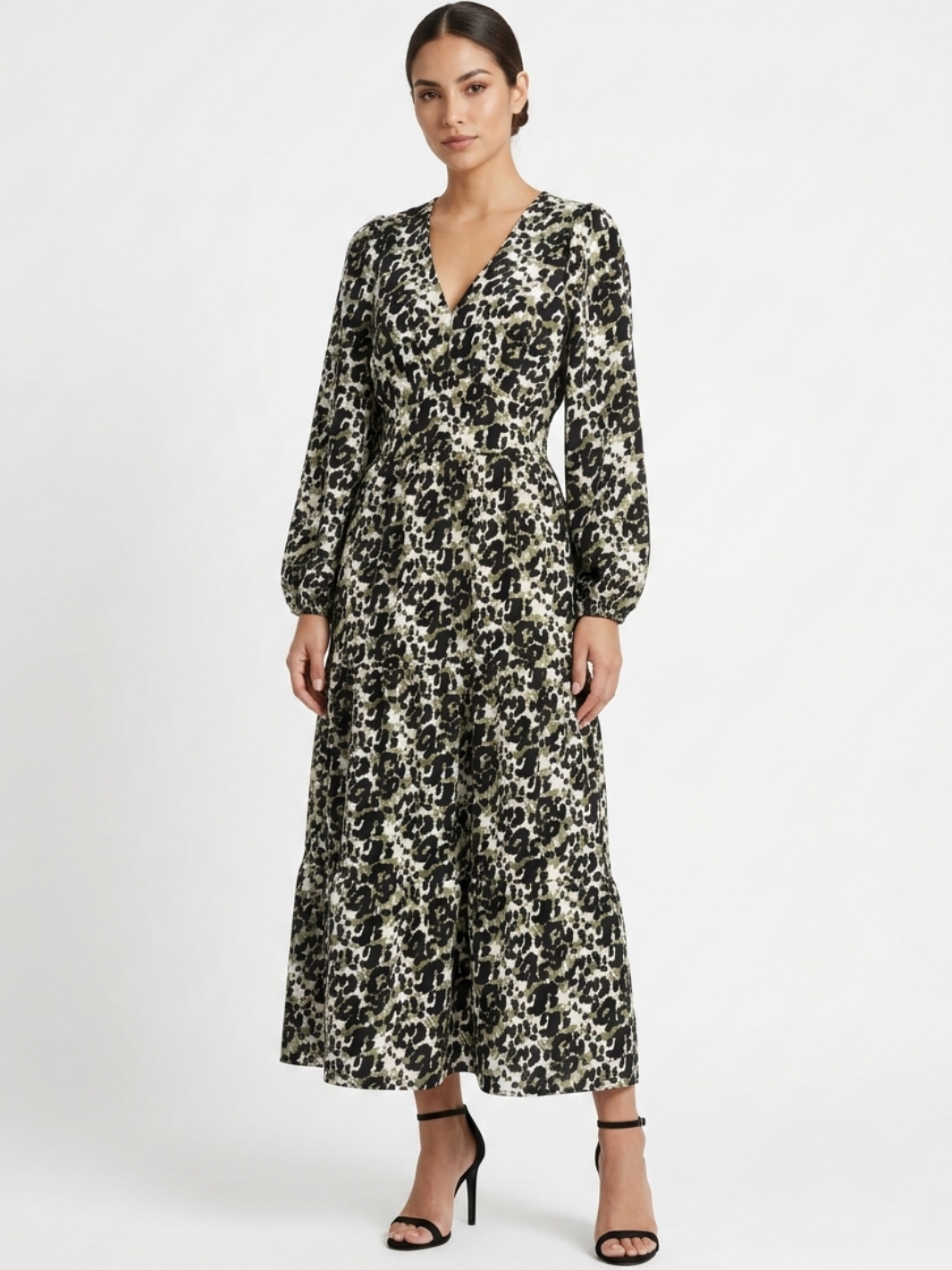 VESTIDO CASUAL CON FALDA EN TIEMPOS MEILYN ANIMAL PRINT