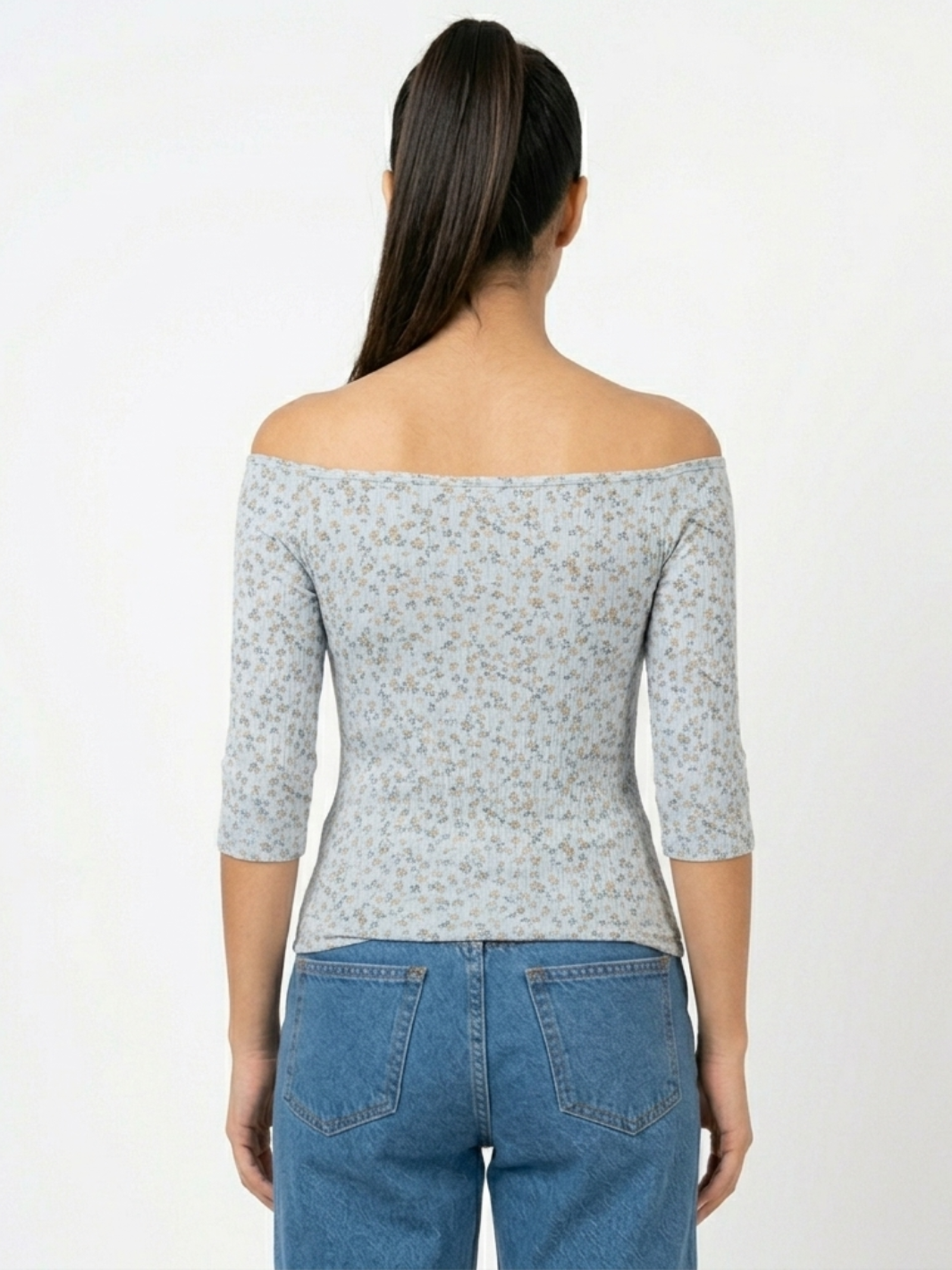 POLO BASICO CUELLO OJAL MAYA CELESTE FLORES/TERRACOTA
