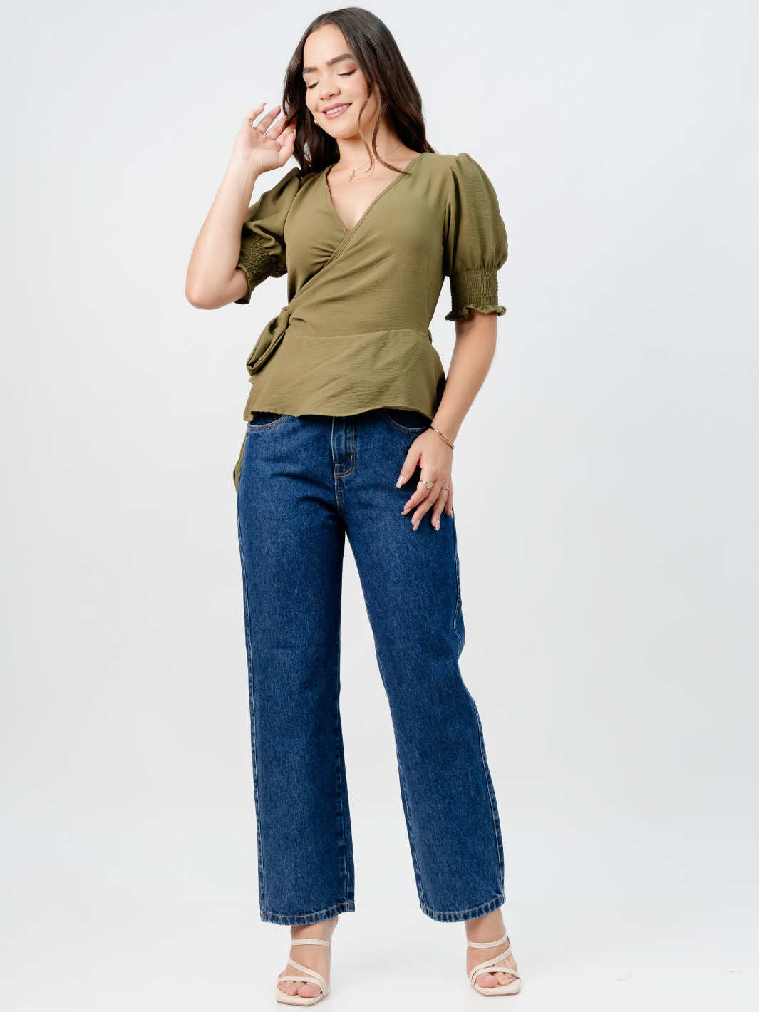 BLUSA PEPLUM ENVOLVENTE JACKIE VERDE
