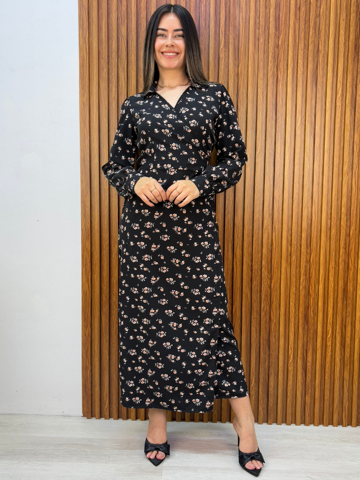VESTIDO ENVOLVENTE RAYZA NEGRO