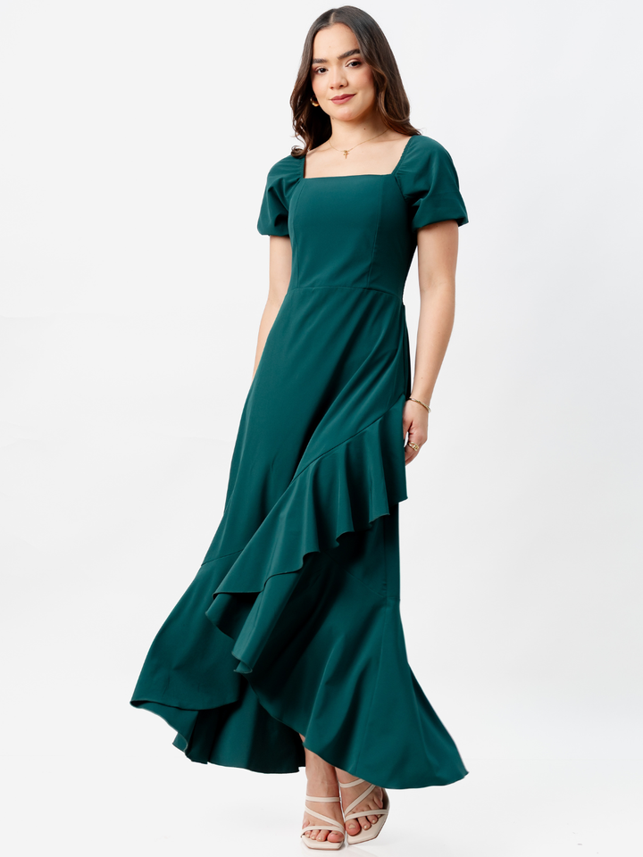 VESTIDO CASUAL LARGO PAOLA VERDE