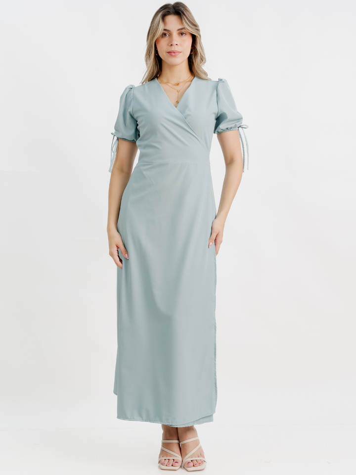 VESTIDO ENVOLVENTE BRISA CEMENTO