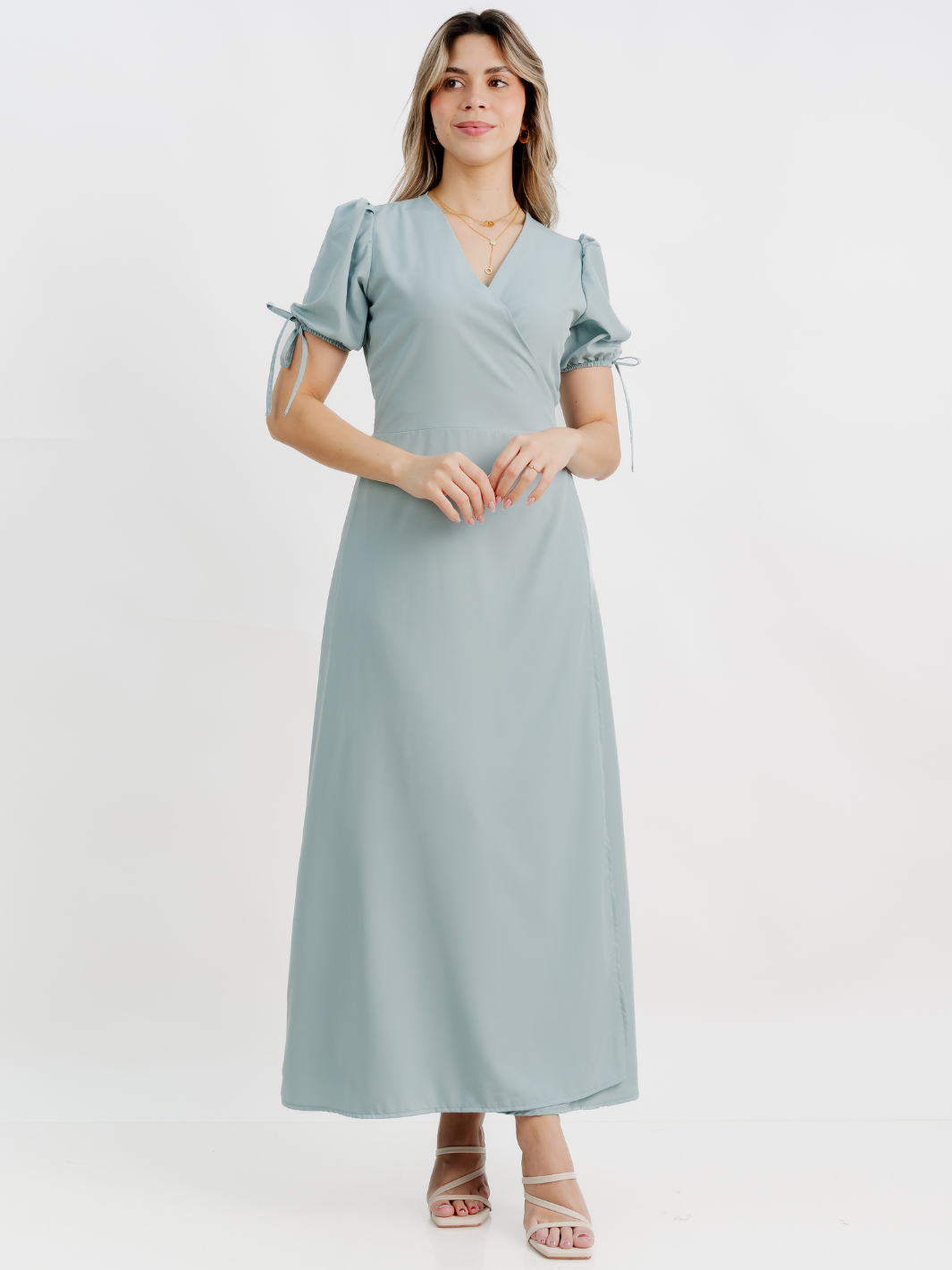 VESTIDO ENVOLVENTE BRISA CEMENTO