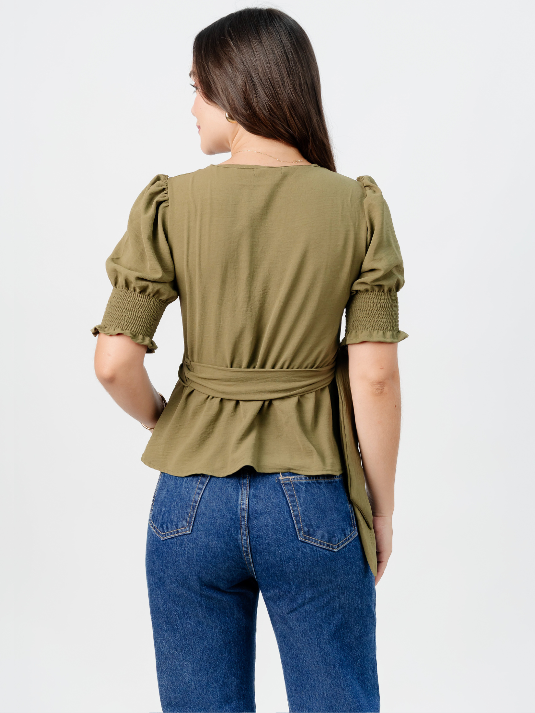 BLUSA PEPLUM ENVOLVENTE JACKIE VERDE