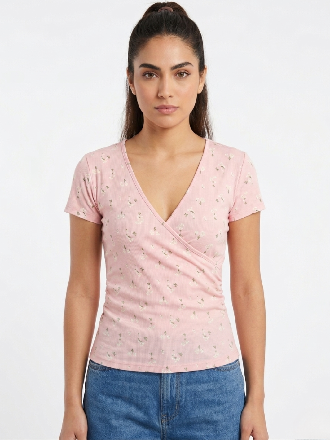 POLO CRUZADO MANGA CORTA VALESKA ROSA