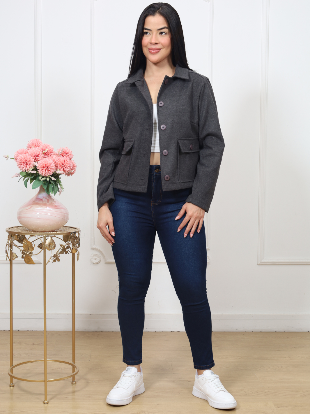 SACO DE PAÑO MINNIE GRIS