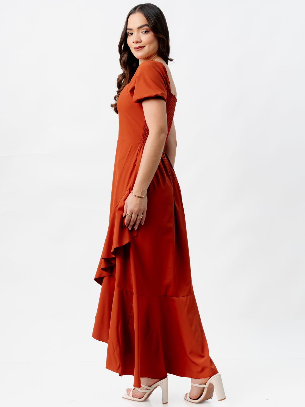 VESTIDO CASUAL LARGO PAOLA RUST