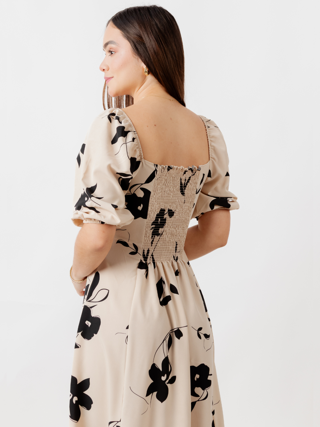 VESTIDO LARGO CON BOTONES MAGDALENA NUDE