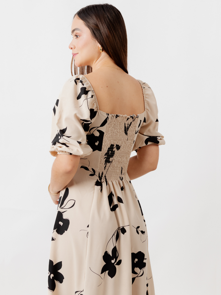 VESTIDO LARGO CON BOTONES MAGDALENA NUDE