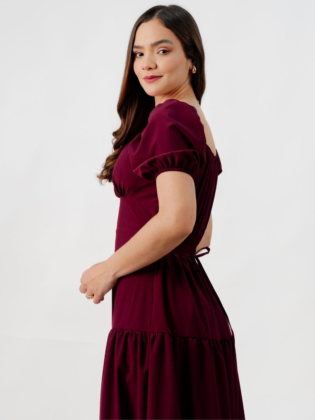 VESTIDO CASUAL LARGO TATIANA BORGOÑA