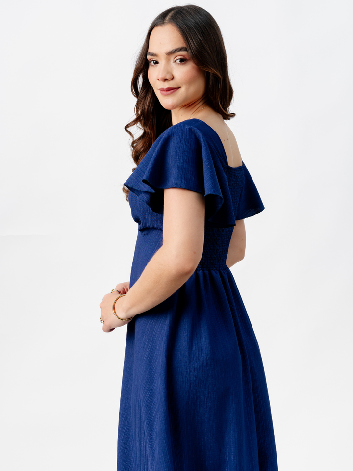 VESTIDO LARGO CORTE A BRENDA AZUL