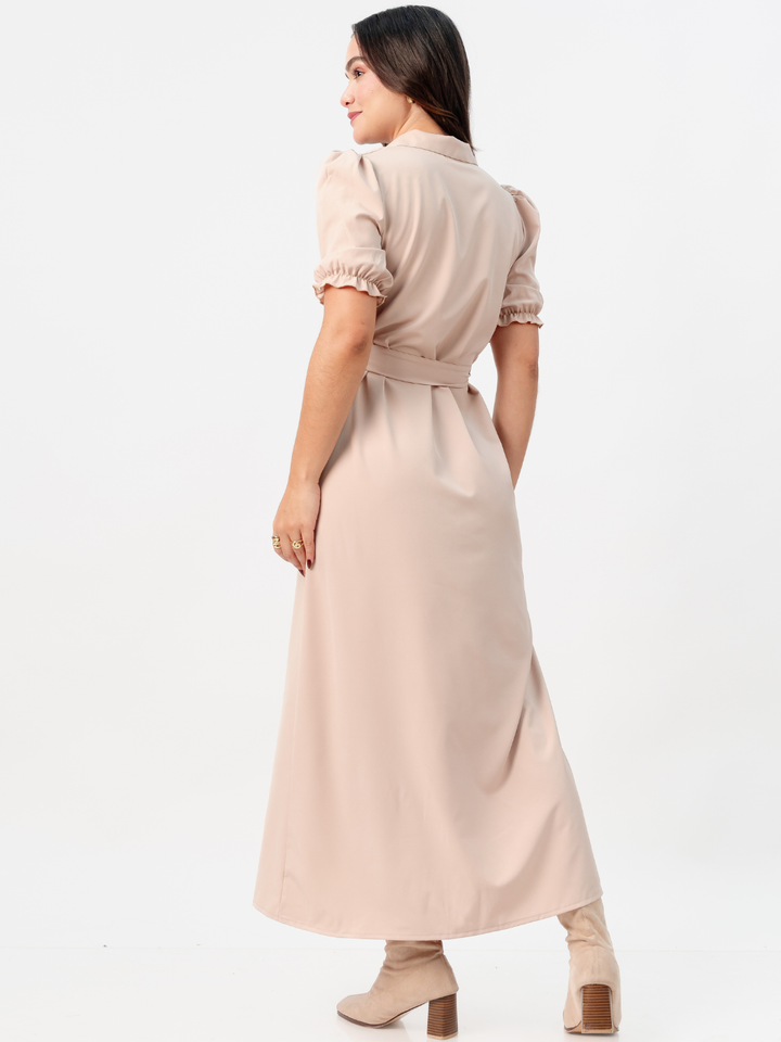 VESTIDO CAMISERO CON CINTURON ASIA NUDE