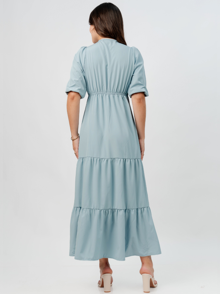 VESTIDO CASUAL LARGO TIZIANA CEMENTO