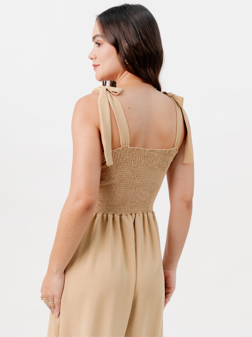 VESTIDO MIDI ESTILO CORSET LEYDI NUDE