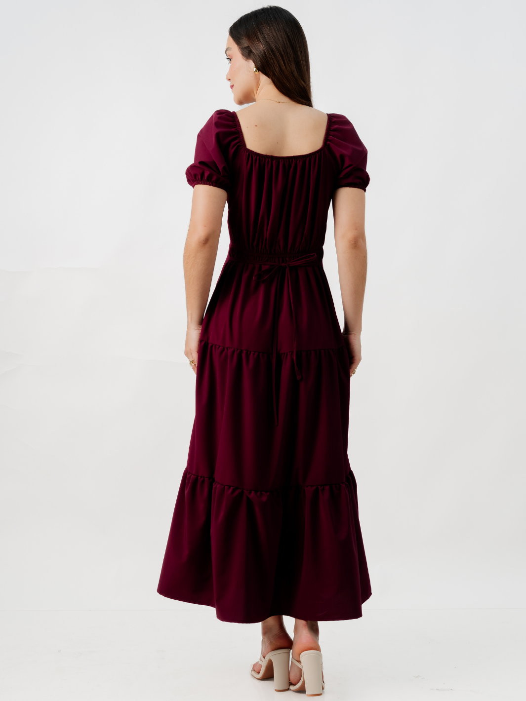 VESTIDO CASUAL LARGO TATIANA BORGOÑA