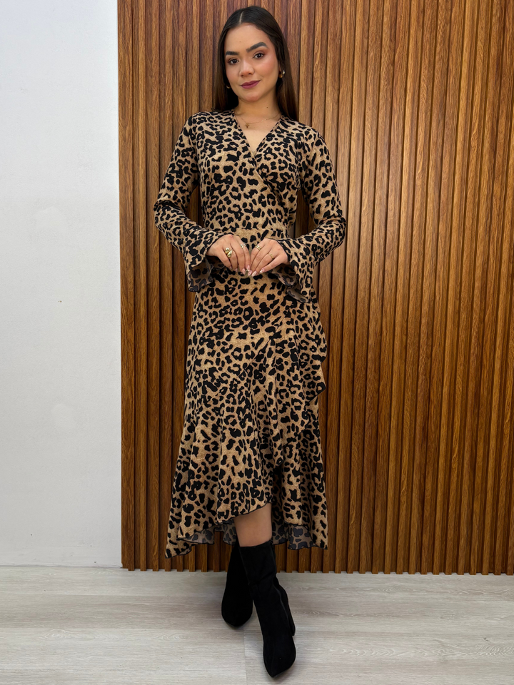 VESTIDO ENVOLVENTE MARIELLA ANIMAL PRINT