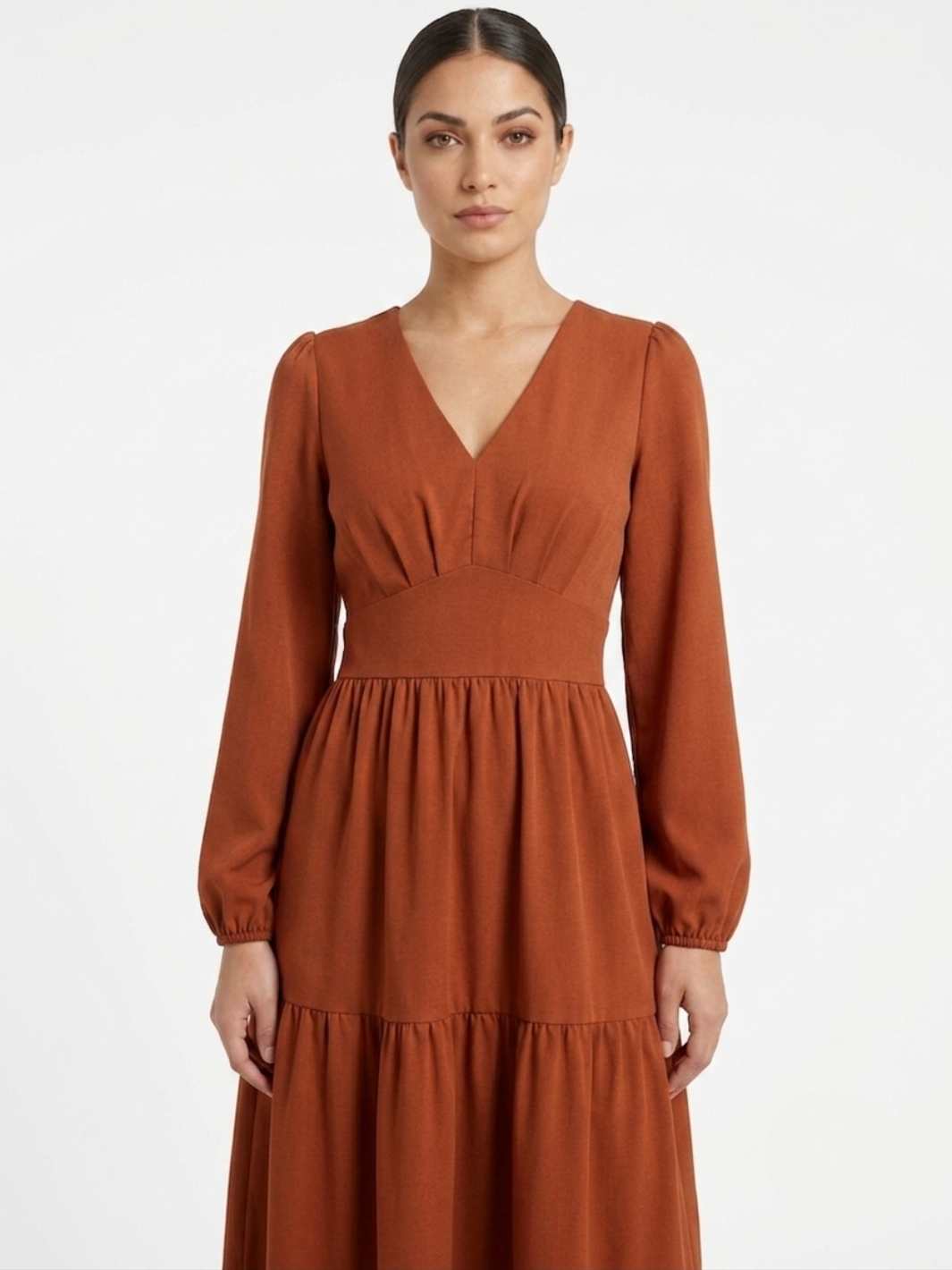 VESTIDO CASUAL CON FALDA EN TIEMPOS MEILYN RUST