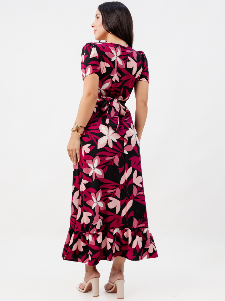 VESTIDO CASUAL LARGO REBECA NEGRO