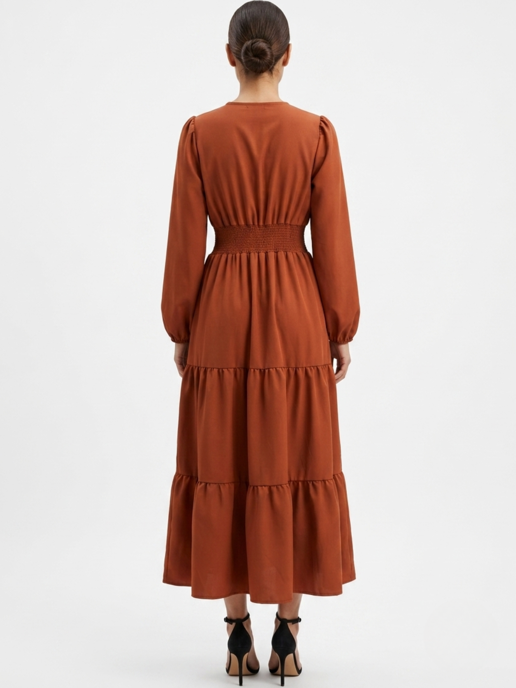 VESTIDO CASUAL CON FALDA EN TIEMPOS MEILYN RUST