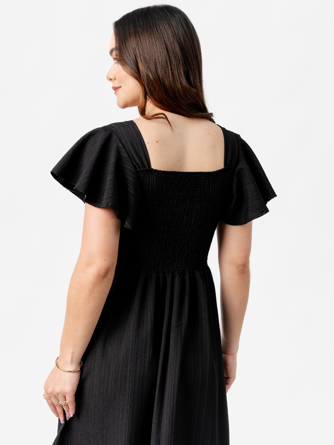 VESTIDO LARGO CORTE A BRENDA NEGRO