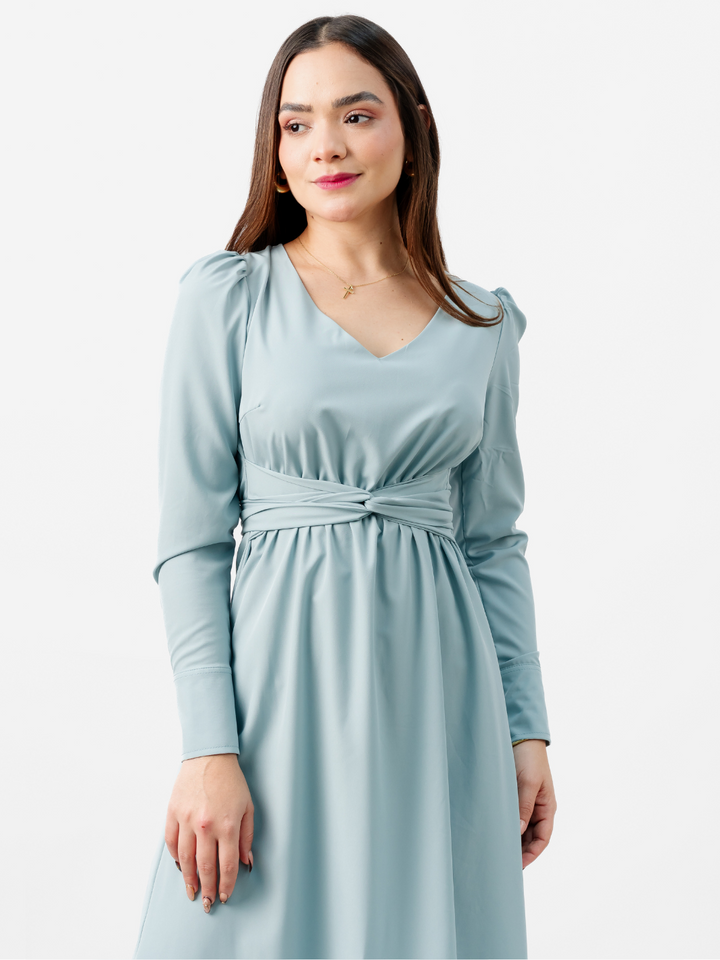 VESTIDO LARGO CAMILA CEMENTO