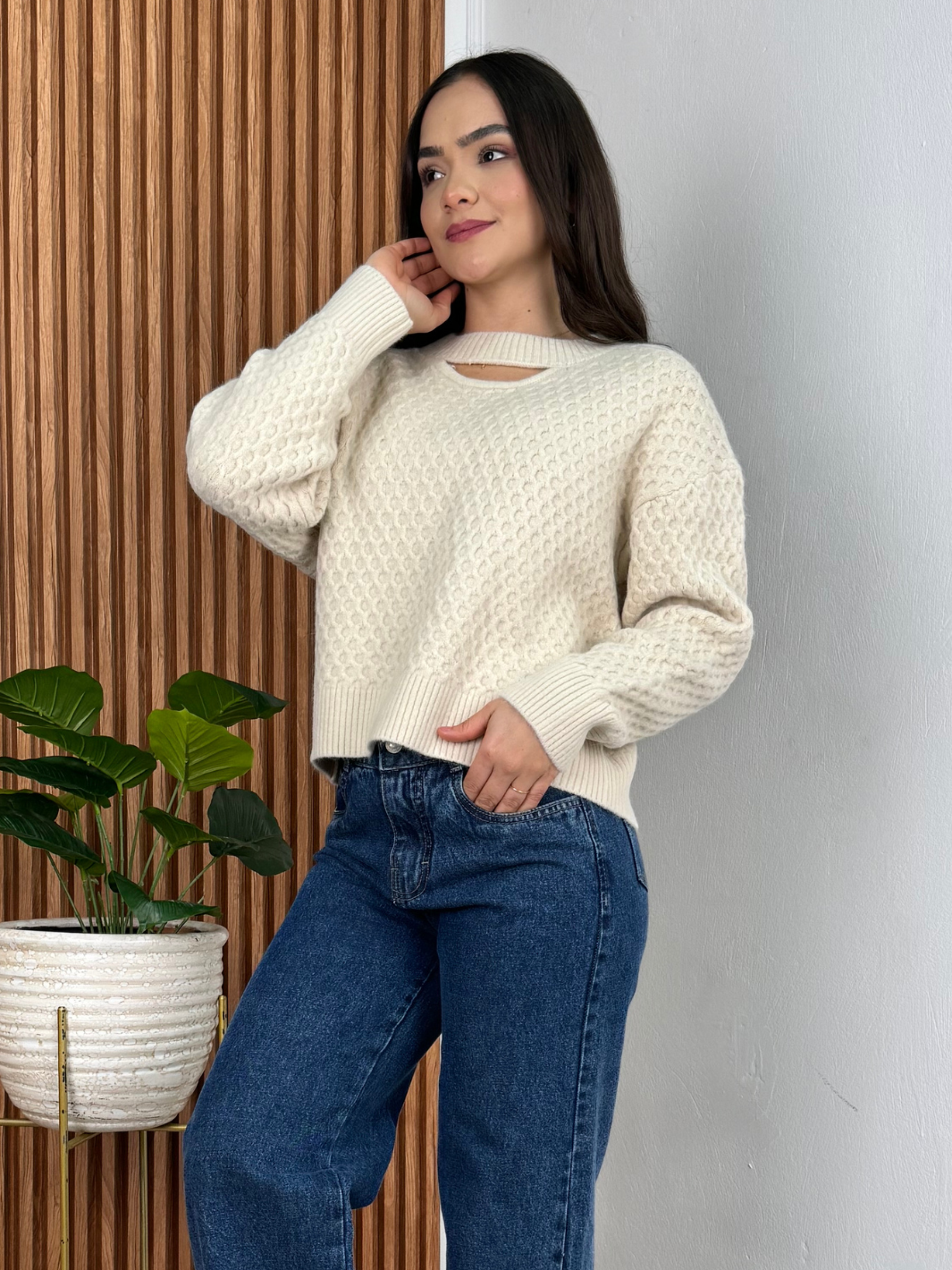 CHOMPA TAMARA - CREMA