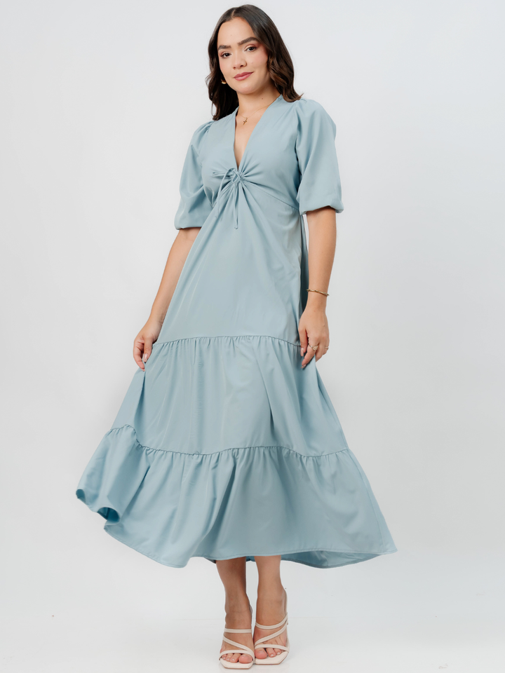 VESTIDO CASUAL LARGO TIZIANA CEMENTO