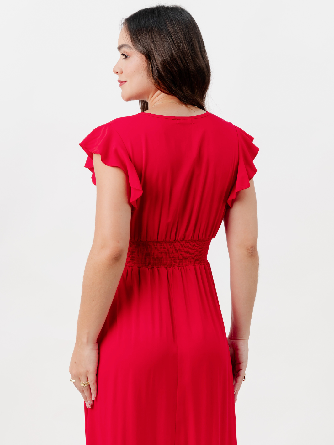 VESTIDO CASUAL LARGO SAYURI ROJO