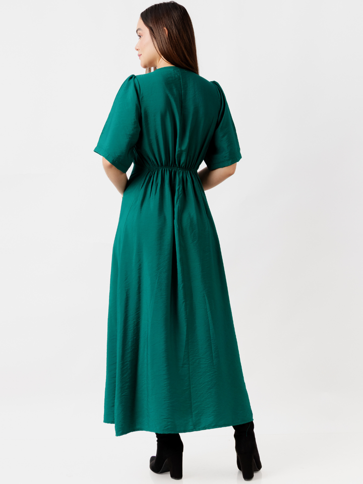 VESTIDO CASUAL LARGO BRIGITTE VERDE