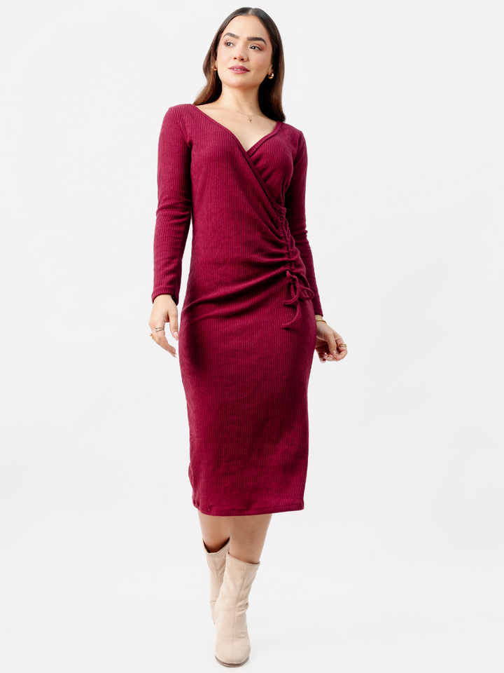VESTIDO ROSELLA VINO