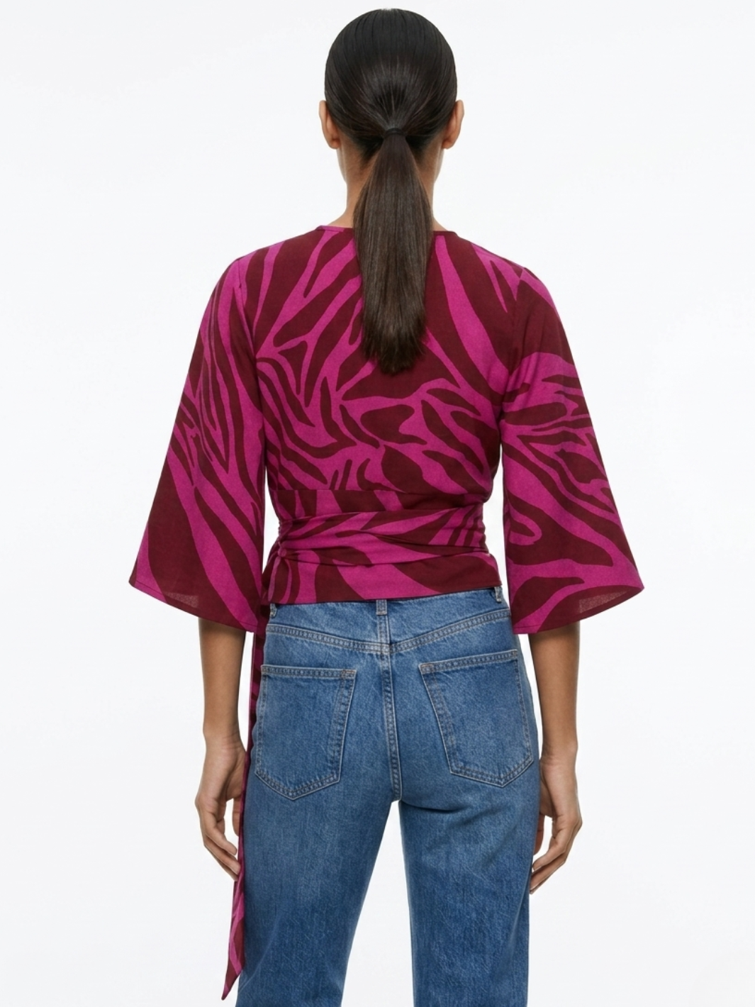 BLUSA ENVOLVENTE GERALDINE FUCSIA
